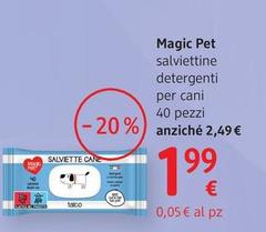 Magic Pet - Salviettine Detergenti Per Cani 40 Pezzi