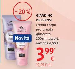 Giardino Dei Sensi - Crema Corpo Profumata Glitterata 200 Ml