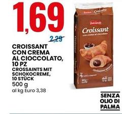 Croissant Con Crema Al Cioccolato, 10 Pz