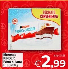 Kinder - Merenda Fetta Al Latte
