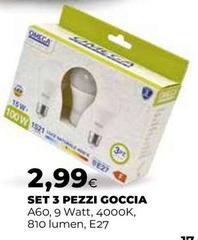 Omega - Set 3 Pezzi Goccia
