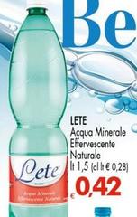 Lete - Acqua Minerale Effervescente Naturale