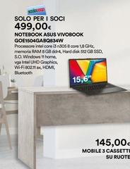 Asus - Notebook Vivobook GOE1504GABO834W