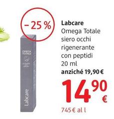 Labcare - Omega Totale Siero Occhi Rigenenerante Con Peptidi 20 Ml