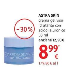 Astra Skin - Crema Gel Viso Idratante Con Acido Ialuronico 50 Ml