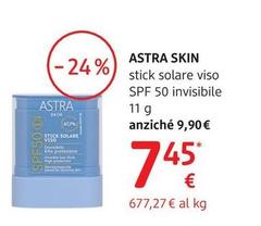 Astra Skin - Stick Solare Viso Spf 50 Invisibile 11 G