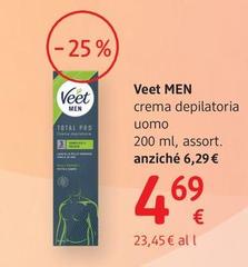 Veet Men - Crema Depilatoria Uomo 200 Ml, Assort.