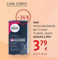 Veet - Strisce Dapilatorie Per Il Corpo 12 Pezzi, Assort.