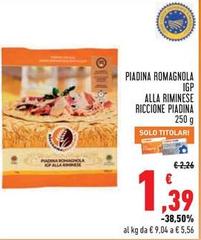 Riccione piadina - Piadina Romagnola IGP Alla Riminese