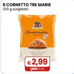 Tre Marie - 6 Cornetto 330 G Surgelato