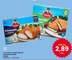 Findus - 2 Croccole Con 100% Filetti Di Merluzzo Assortite