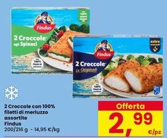 Findus - 2 Croccole Con 100% Filetti Di Merluzzo Assortite