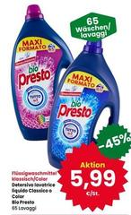 Bio Presto - Detersivo Lavatrice Liquido Classico O Color