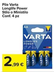 Varta - Pile Longlife Power Stilo O Ministilo