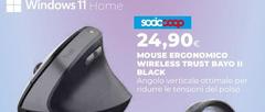 Trust - Mousse Ergonomico Wireless  Bayo II Black