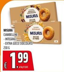Misura - Ciambelline Integrali/Extra Gocce Cioccolato