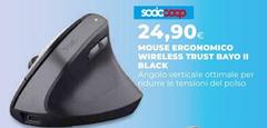 Coop - Mouse Ergonomico Wireless Trust Bayo II Black
