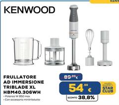 Kenwood - Frullatore Ad Immersione Triblade Xl Hbm40.306wh