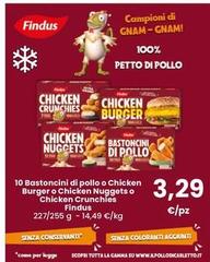 Findus - 10 Bastoncini Di Pollo O Chicken Burger O Chicken Crunchies