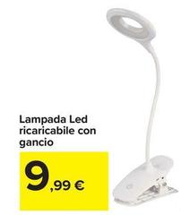 Lampada Led Ricaricabile Con Gancio
