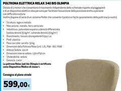 Olimpia - Poltrona Elettrica Relax 340 Bis