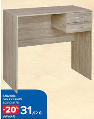 Scrivania Con 2 Cassetti