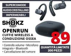 Shokz - Openrun Cuffie Wireless A Conduzione Ossea