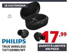 Philips - True Wireless TAT1209BK/WT 