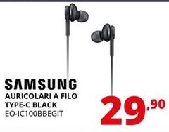Samsung - Auricolari A Filo Type-C Black EO-IC100BBEGIT