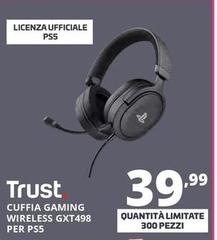 Trust - Cuffia Gaming Wireless GXT498 PER PS5