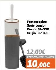 Solo - Portascopino Serie London Bianco 316990 Grigio 317348