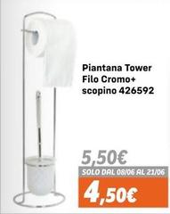 Tower - Piantana  Filo Cromo+ Scopino 426592