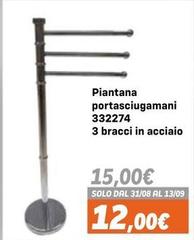 Solo - Piantana Portasciugamani 332274 3 bracci in acciaio