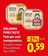 Orlando - Pure Taste Pate Per Cani Monoproteico