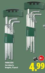 Parkside - Set Chiavi A Brugola, 11 Pezzi