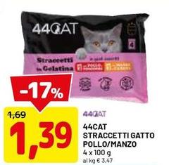 44cat - Straccetti Gatto Pollo/Manzo