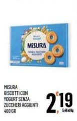 Misura - Biscotti Con Yogurt Senza Zuccheri Aggiunti