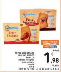 Barilla - Fette Biscottate Mulino Bianco