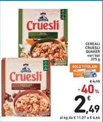 Quaker - Cereali Cruesli