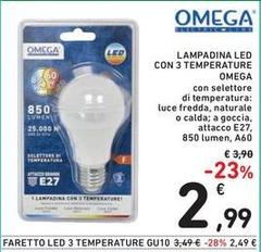 Omega - Lampadina Led Con 3 Temperature