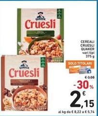 Quaker - Cereali Cruesli