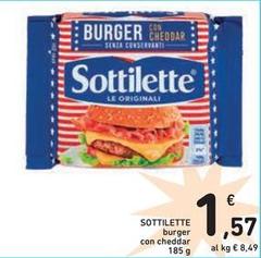 Sottilette - Burger Con Cheddar