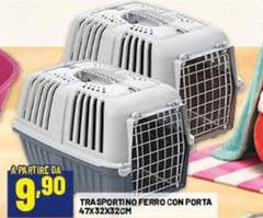 Trasportino Ferro Con Porta 47x32x32cm
