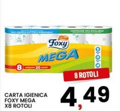 Foxy - Carta Igienica Mega X8 Rotoli
