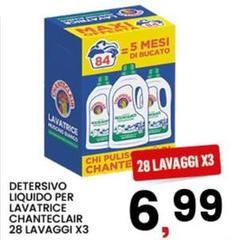 Chanteclair - Detersivo Liquido Per Lavatrice 28 Lavaggi X3
