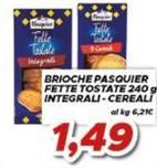 Pasquier - Brioche  Fette Tostate 240 G Integrali-cereali