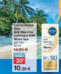 Nivea - Crema Solare Viso Anti Macchie Luminous 630