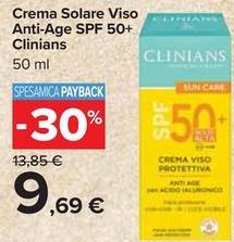 Clinians - Crema Solare Viso Anti-Age Spf 50+