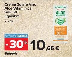 Equilibra - Crema Solare Viso Aloe Vitaminica Spf 50+