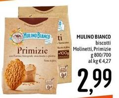 Mulino Bianco - Biscotti Molinetti, Primizie